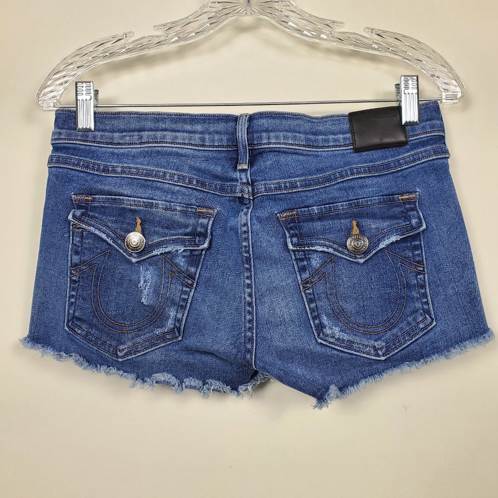 SOLD - True Religion Denim Cut Off Shorts Size 28 - Picture 5 of 11